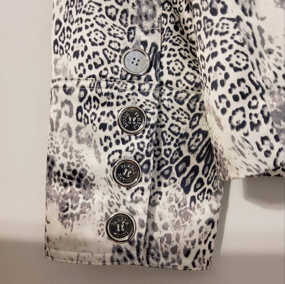 Pamel McCoy Size L Animal Print Jacket - Picture 8 of 11